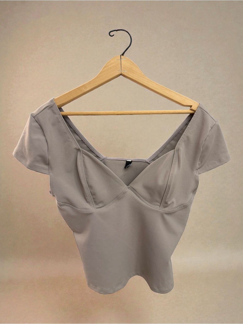 Queen Taupe Bustier Top with Sweetheart‎ Neckline - M
